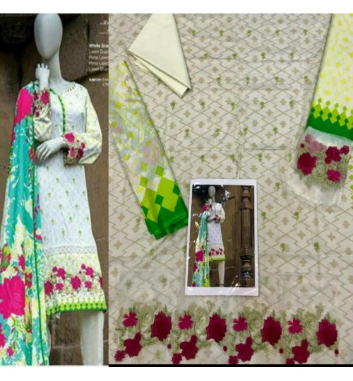 J. Lawn Embroidered Suit Vol.2 4100